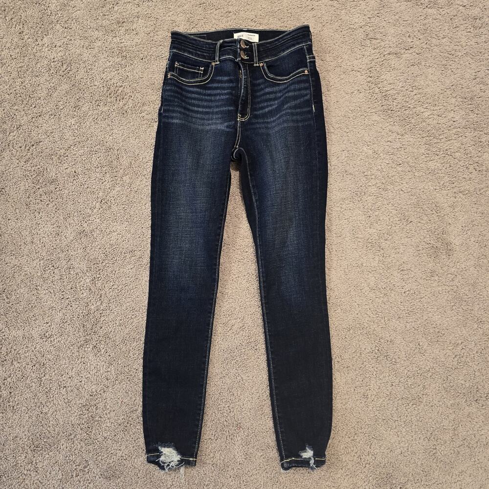 BKE Denim Blue Parker Universal Fit High Rise Skinny Jeans Womens 26X29